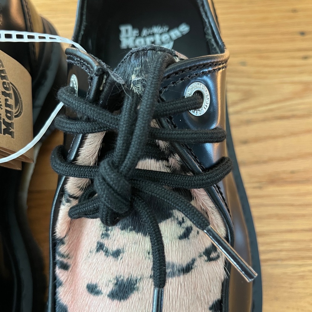 NEW Dr. Martens Zeffir 3i Bex Buttero Hair On Black Leather Men Size 9/Womens 10 - Picture 7 of 9